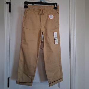 Tan Khaki Pants Reinforced Knee Drawstring